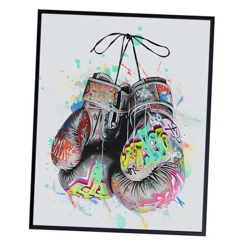 Gym Wall Decor for Men - Graffiti Wall Art - Home Gym Decor - Man cave Decor,