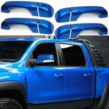 For 2019-2026 Dodge Ram 1500 4 Door Handle COVERS W/o Smart KeyHL PBJ HYDRO BLUE