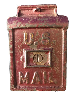 Cast Iron US Mail Box Red Bank