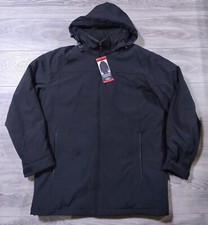 Weatherproof Jacket Mens Medium Black Tech Coat Water Resistant Stretch Hooded