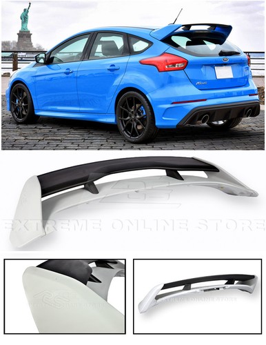 For 12-18 Ford Focus Hatchback JDM RS Style PRIMER BLACK Rear Roof Wing Spoiler - 第 1/10 張圖片