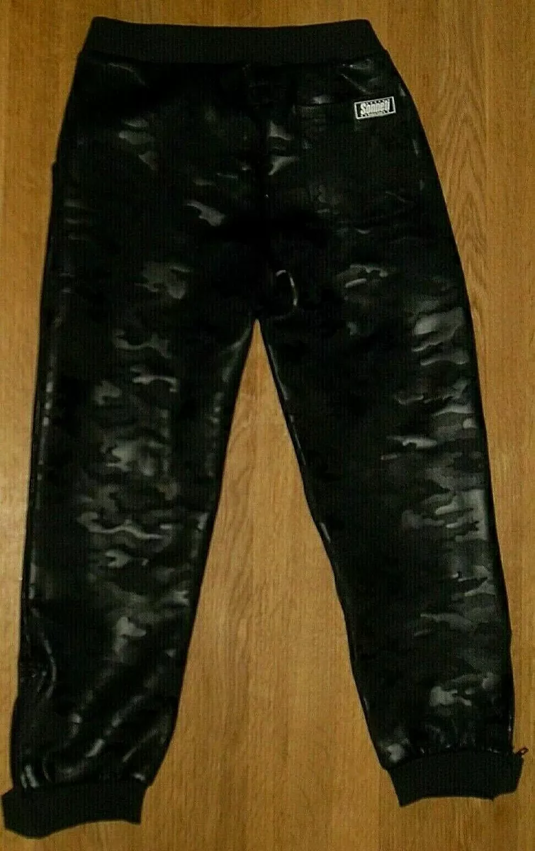 Sonneti Blade Run Black Camo Track Pants Junior Size 6 7 Years