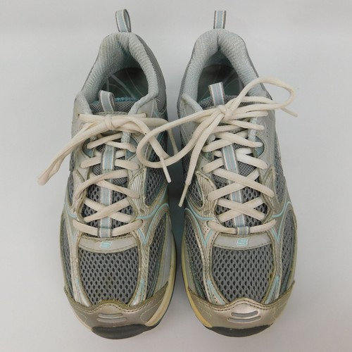 Skechers Shape Ups XF Accelerators Shoes Women's Size 7.5 12320 Silver Blue SLBL - Picture 19 of 22