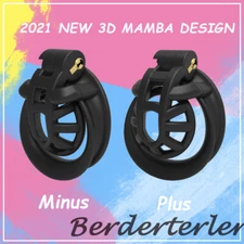 2021 3D Printed Minus/Plus Cage Male Chastity Device Double-Arc Cuff Cock Bel