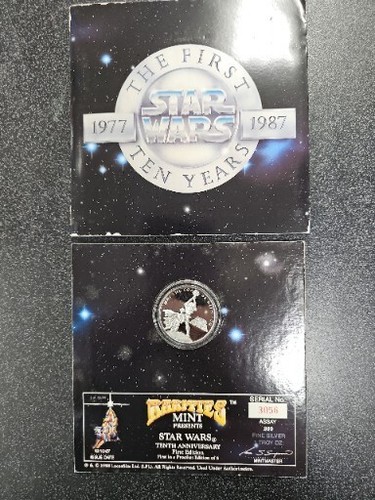 10th Anniversary Star Wars .999 Troy Ounce Silver Coin