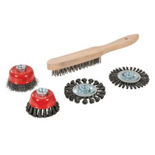 Drahtbürsten für Winkelschleifer Set 5-teilig Rostentfernung Lackentfernung NEU