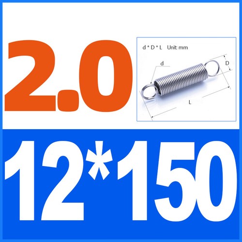 A2 Stainless Steel Tension Springs | Ø2mm×40mm-324mm for Automotive, Industrial - Picture 21 of 122