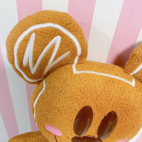 Tokyo Disney Resort Mickey Minnie Mouse Plush Set 2 Xmas Ginger Cookie Bread TDR - Picture 3 of 24