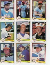 1982 DONRUSS Baseball Complete Your Set 501-660
