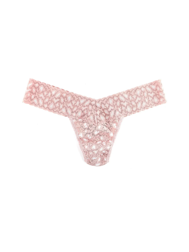 Hanky Panky Women's Printed Signature Low-Rise Thong Black or Rose OS (2-12) - Picture 4 of 5