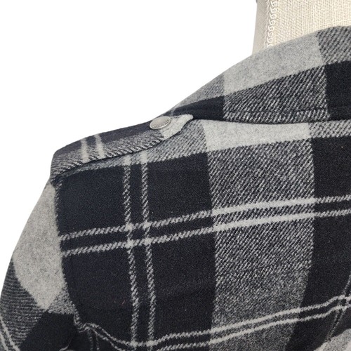PINK Plaid Wool Blend Black and Gray Women's Jacket Size Small - Picture 4 of 10