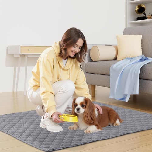 Funda sofa impermeable reversible para perros y gatos 30x70 pulgadas gris - Picture 7 of 10