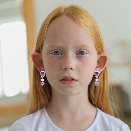 5 Paia Orecchini Gioco Borchia per Bambine Bambina Clip Orecchini Bambini su Orecchini - Foto 6 di 9