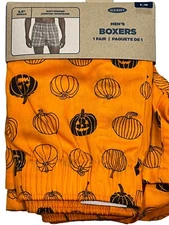 NWT OLD NAVY Boxer Underwear Sz S-M-L-XL-XXL Orange Black Pumpkins #O2