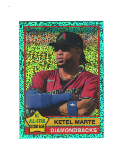 2025 Ketel Marte Topps Heritage Chrome Aqua Sparkle Card! All Star! Diamondbacks