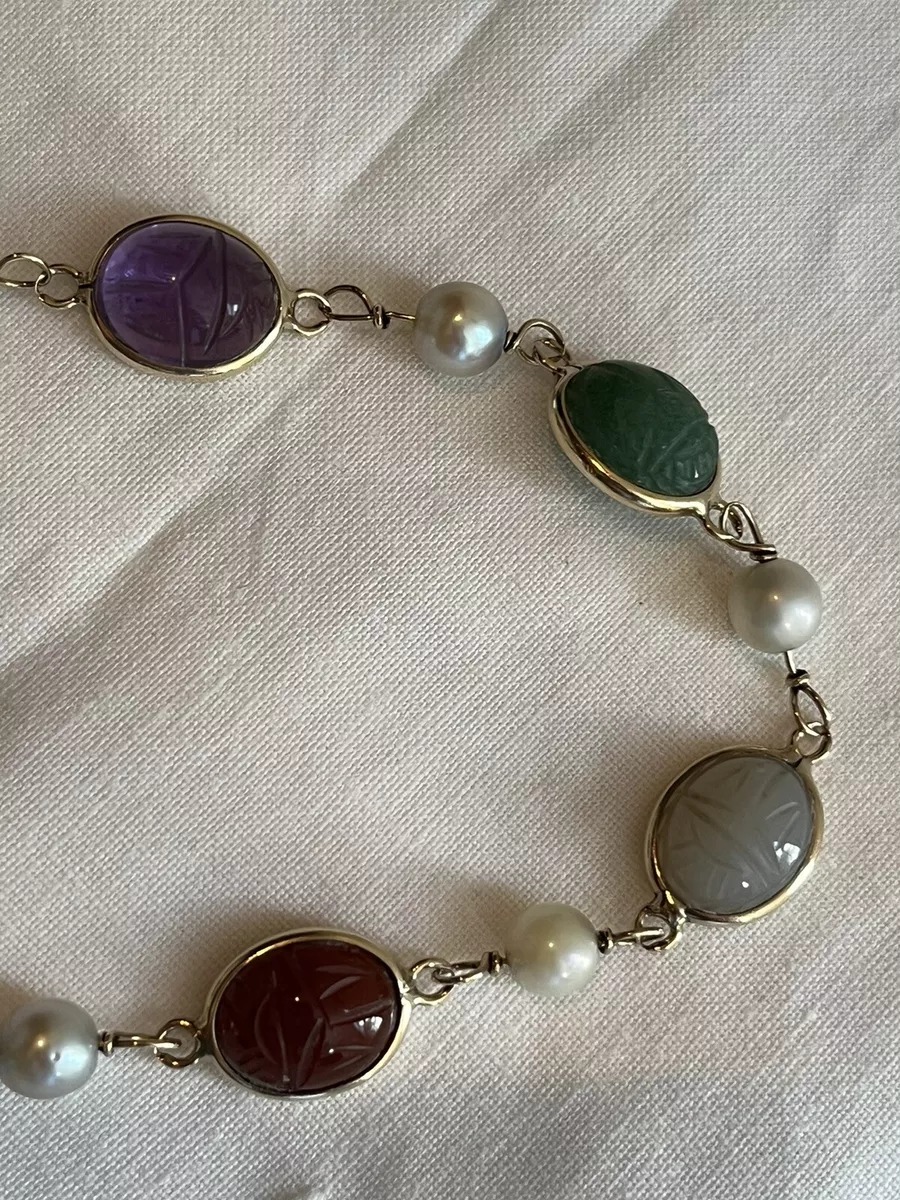 Vintage scarab bracelet deals
