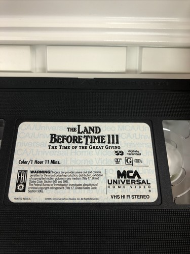 The Land Before Time III: The Time of Great Giving (VHS, 1995, Clamshell) - Picture 4 of 4