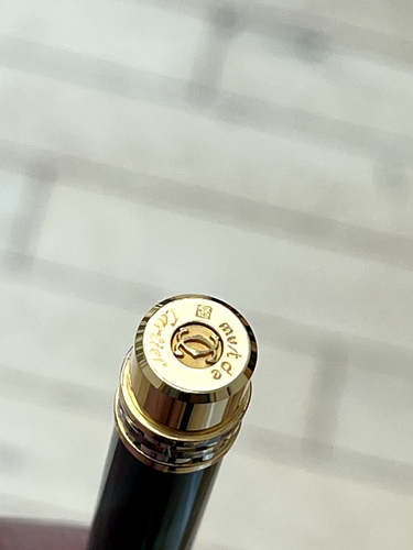 Rare Vintage Must De Cartier Fountain Pen 18k Gold Nib Green Malachite Laquer. - Picture 15 of 24