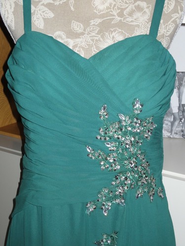JJ'S HOUSE Abendkleid, Ballkleid, dunkelgrün, Pailletten, gebraucht - Gr.40**TOP - Bild 11 von 11