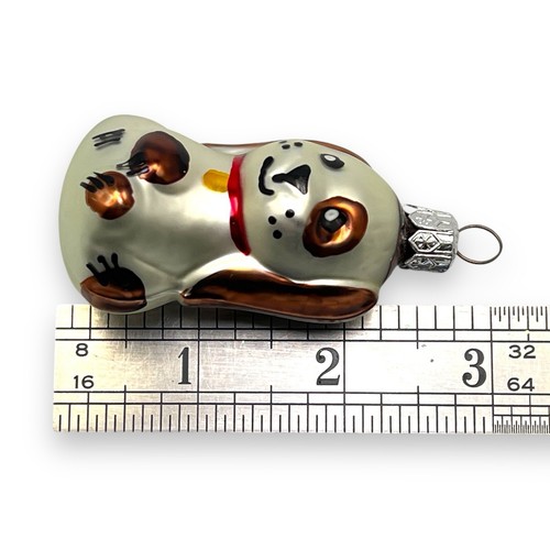 Czech Republic Puppy Dog Christmas Ornament Hand Blown Mercury Glass Holiday - Picture 10 of 10