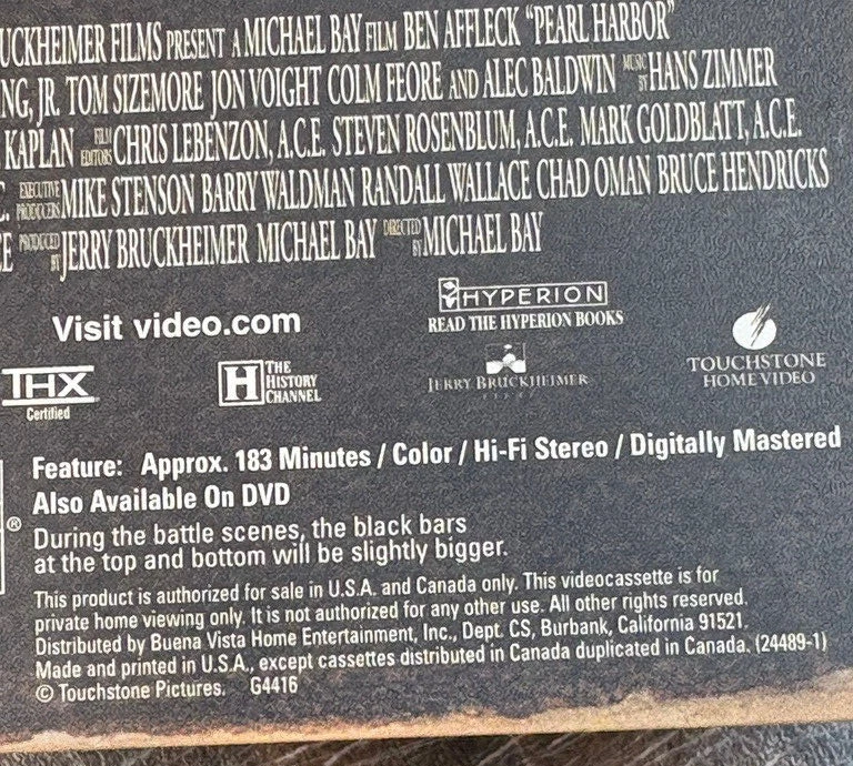 VTG Pearl Harbor 2 VHS Set 60th Anniversary 2001 Widescreen Tested - Image 4 of 4