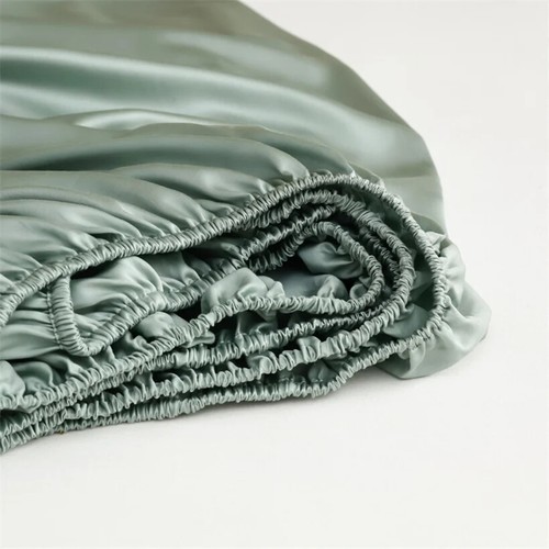 Mulberry Silk Fitted Sheet 23 Momme Luxury Smooth Mattress Cover Breathable Soft - Picture 26 of 33