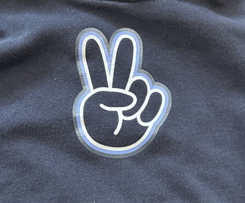 GAP Kids Hoodie Blue Peace Hooded Sweatshirt Boys Size 5 Years - Picture 2 of 5