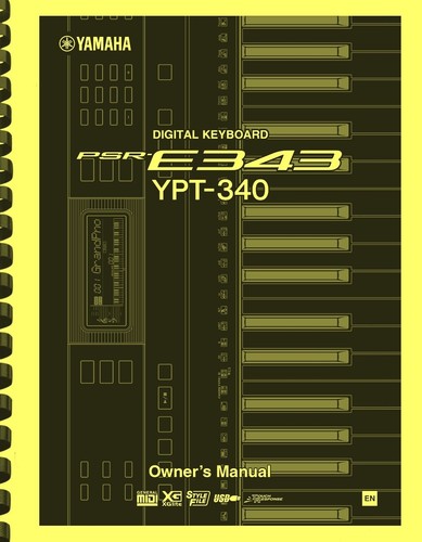 Yamaha PSR-E343 YPT-340 Keyboard OWNER'S MANUAL - Afbeelding 1 van 3