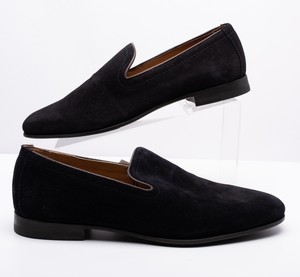 loafers zara suede mens sz split finish navy leather nwt 2627 eu