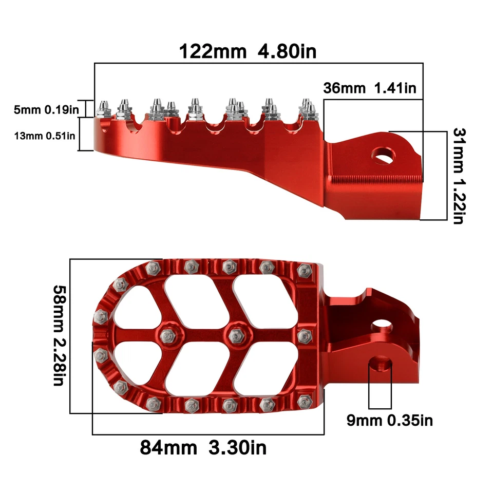 Pedal de reposapiés CNC para Honda CRF230F CRF150F CRF250F XR150L Sur Ron S/X  Foto 2 de 4