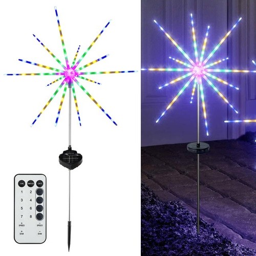 LED Solar Firework Lights Fairy Lights Starburst Garden Path Outdoor Yard Decor - Picture 11 of 16