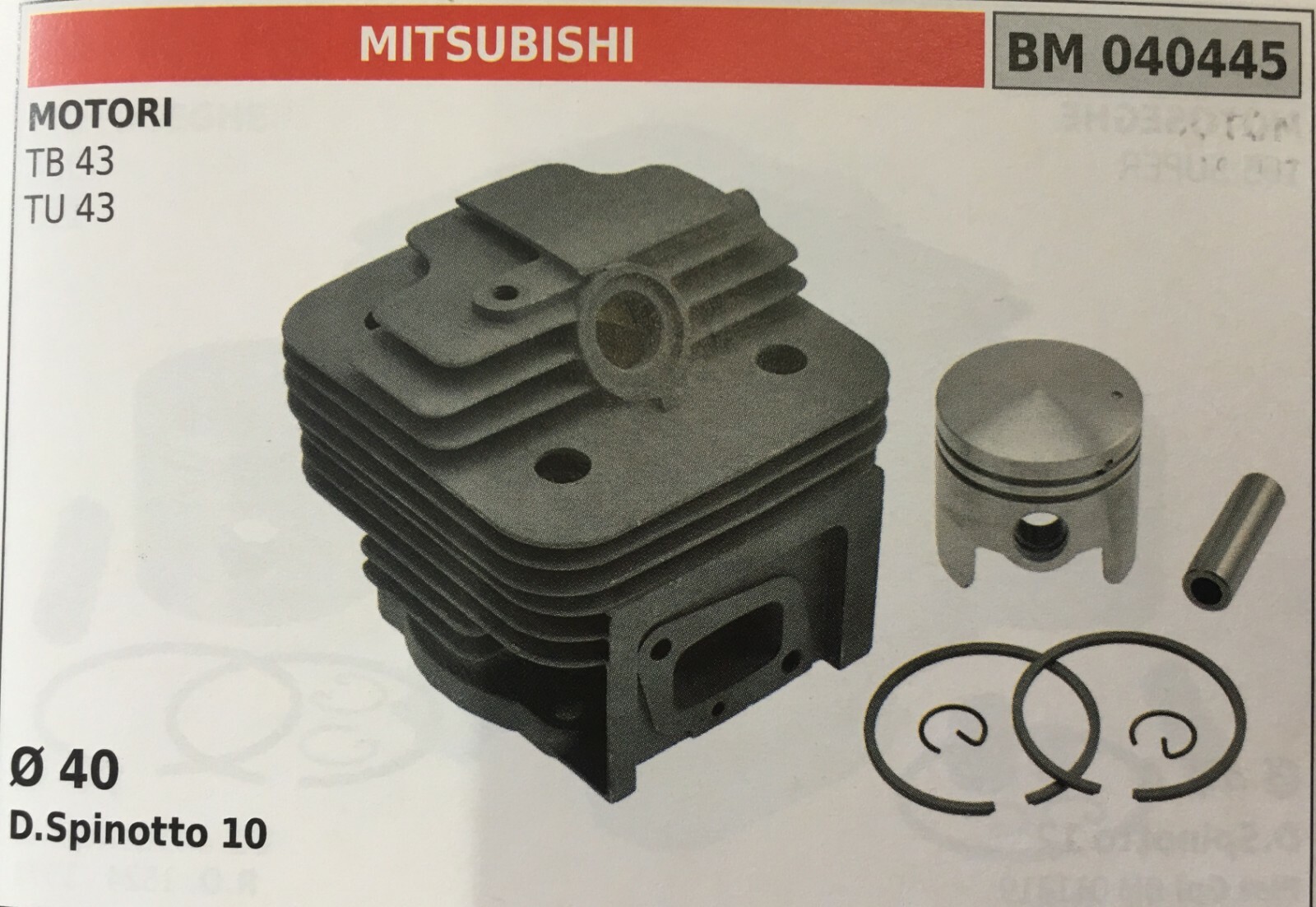 CILINDRO COMPLETO DI PISTONE E SEGMENTI BRUMAR BM040445 MITSUBISHI CILINDRO COMPLETO DI PISTONE E SEGMENTI BRUMAR BM040445 MITSUBISHI