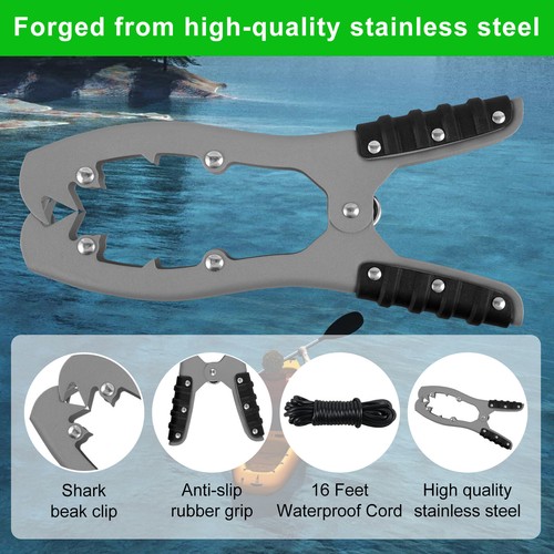 Kayak Anchor Grip Canoe Anchor Gripper with 16.5ft Rope Portable Kayak Brush -Ⓚ☮ - Picture 12 of 14