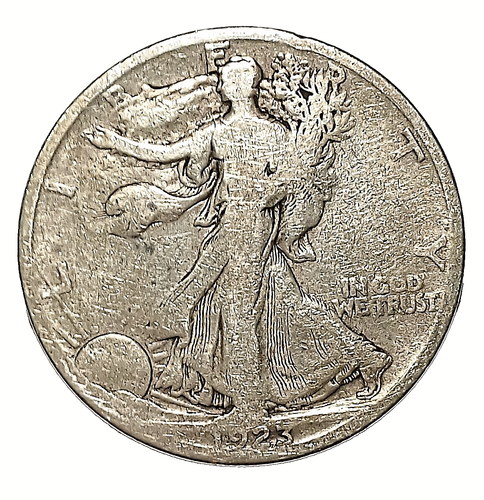 1923S Liberty Walking Half Dollar 90% Silver - Free Shipping J5