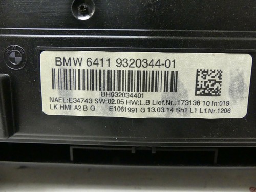 2012 2013 2014 2015 BMW 320I RADIO AND HEATER AC CLIMATE CONTROLS OEM - Picture 8 of 9