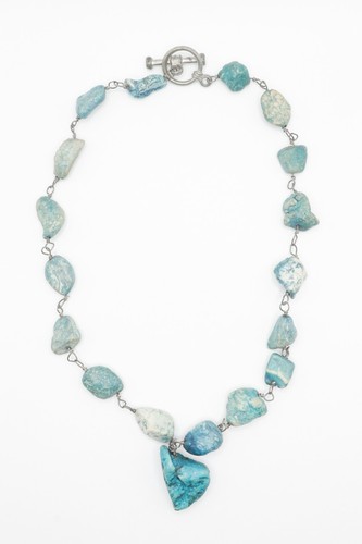 Raw Polished Turquoise Stone Necklace