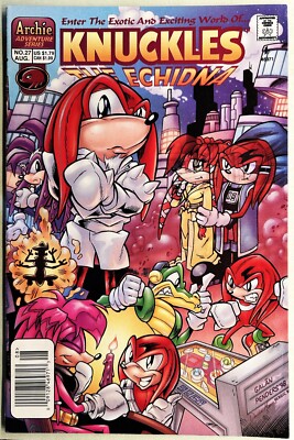 KNUCKLES The Echidna Comic Book #27  THE FIRST DATE 2 of 3 Bagged & Boarded VF+