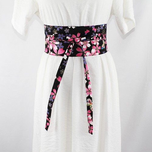 Cinturón Corsé Ancho Japonés Obi Floral Corbata Cinturas Kimono Yukata Chic Faja Larga - Imagen 31 de 32