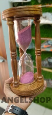 6'' Sand Timer Glas Holz Maritim Maritim Stundenglas Vintage Sand Uhr Geschenk