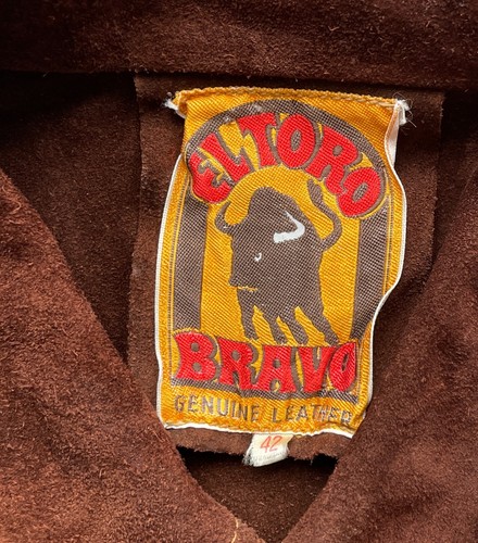 Vintage El Toro Bravo Genuine Leather Split Cowhide Jacket Size 42 - Picture 2 of 4