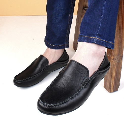 Herren Echtleder Freizeitschuhe Mode Slipper Halbschuhe Mokassins Turnschuhe - Bild 15 von 21