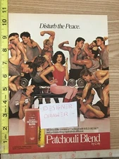 Coty Patchouli Wild Musk Fragrance 1986 Vintage Print Ad Advertisement