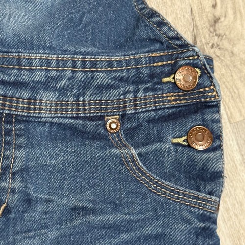 Jordache Girls Overalls Shorts size 7/8 Adjustable Denim Blue Jean - Picture 2 of 4
