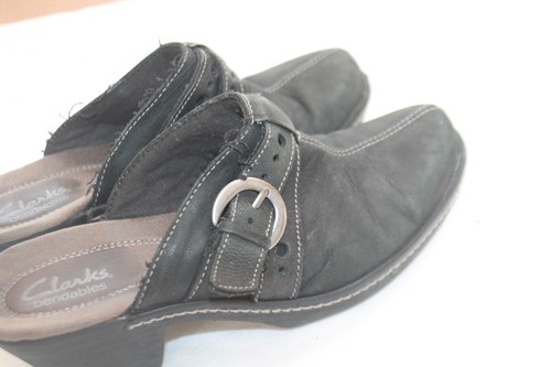Women’s Clarks Artisan Tige De Cuir Black Mules Size 6 Bendable - Picture 3 of 7