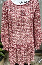 American Eagle  Womens Extra  Small  Drop Waist Chiffon Layered Ruffle Dress