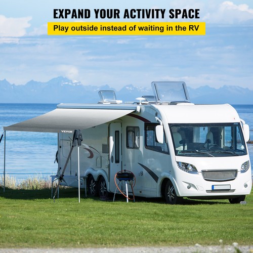 VEVOR Toldo para caravana, lona de camping, 4,33 m, autocaravana, gris degradado - Imagen 6 de 12