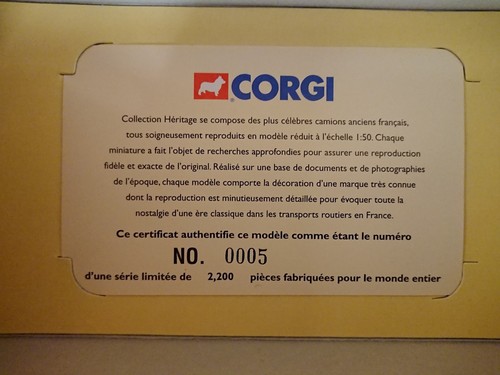 Corgi EX71007 Renault Faineant Fourgon TMO/Calberson Ltd Editon No. 0005 of 2200 - Picture 2 of 3