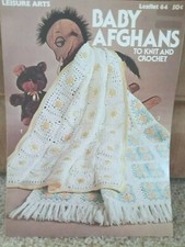 Leisure Arts Baby Afghans To Knit Crochet Pattern Leaflet Number 64 From 1976