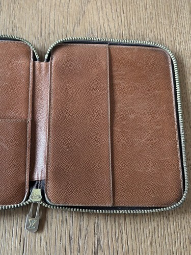 Louis Vuitton Vintage Raro Cremallera Planificador Agenda Cubierta Escritorio Accesorio Dañado - Imagen 10 de 11
