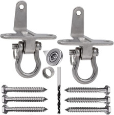 2 Anti-Rust Heavy Duty Swing Hanger, Slient Bearing 180  Rotary Swing, 1500LB Wo